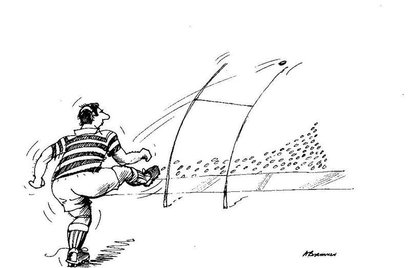 rugby pcts 06.jpg - One of a series of cartoons for Cobham rugby club by Aidan Bremner.